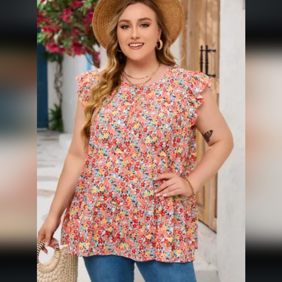 ♥️New Plus size boho floral top - Picture 6 of 10